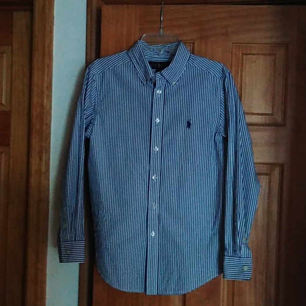 Blue and white size 10-12 Ralph Lauren shirt